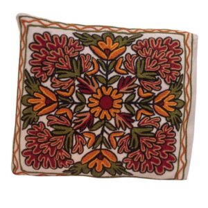 Handcrafted Cotton Cushions for Living Room Red Yellow